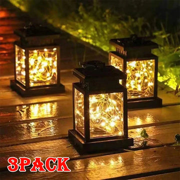 1~3Pack Solar Lights Outdoor Hanging Lanterns Waterproof LED String Lamp For Garden Table Party Decorative Patio Yard Lawn