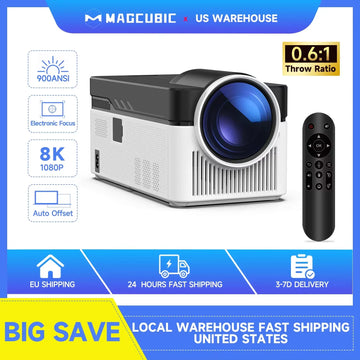 Magcubic HY450 Ultra Short Throw Projector 900ANSI 8K 1080P BT5.4 Auto Offset Electronic Focus Home Theater Voice